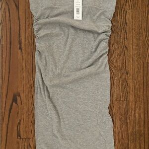Michael Stars NWT small Rae heather grey ribbed skirt with slit